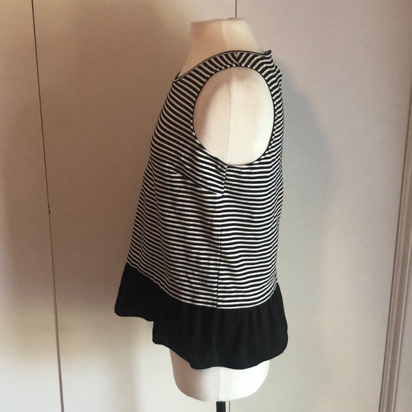 6 for $20 J. Crew Factory Striped Peplum Tank - Picture 5 of 7